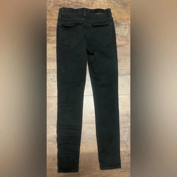 Madewell Cotton Blend Black High Rise Skinny Ankle Jeans Size 25 - Picture 5 of 6
